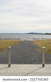 Simple posts leading you down a trail to the water