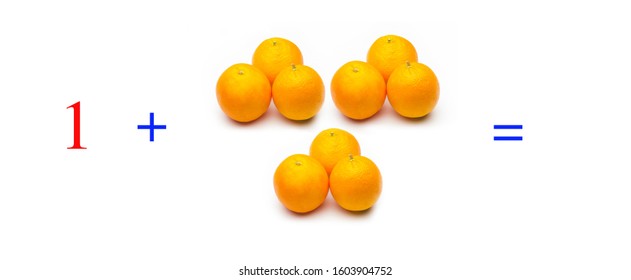 Simple Problems Sums Oranges Mathematical Problems Stock Photo ...