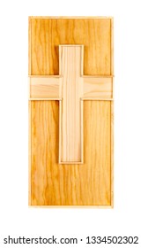 Simple rectangular shaped wooden board with copy space with clipping path at all sizes.