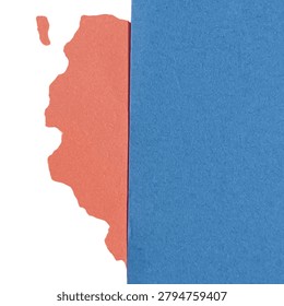 A simple red map pin icon with a drop shadow on a bright blue background, suitable for maps or location marking use