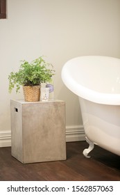 A Simple Renovated Cottage Bathroom With A Classic Claw Foot Bath