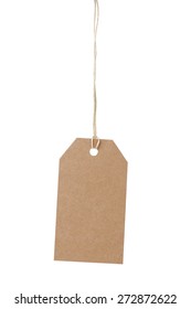 Simple Tag Or Label From Craft Paper Isolated