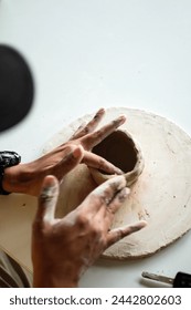 Simple technique of making pots.