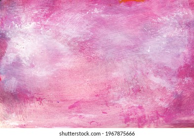 Simple texture acrylic on paper, color pink with white, brush