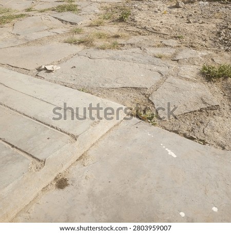A simple walkway path built with so much thought. A random pattern that makes an exemplary look.