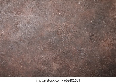 Simple Wall Dark Brown Stone Texture Or Background