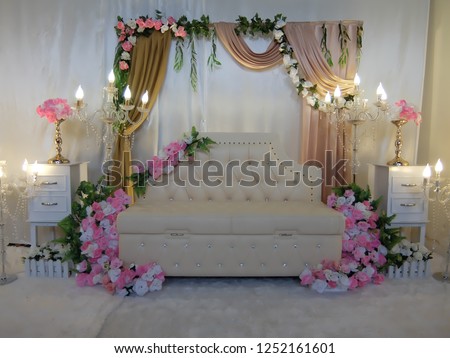 Simple Wedding Decorations Room Stock Photo (Edit Now) 1252161601