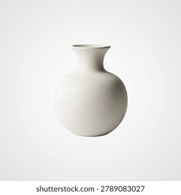 Simple white ceramic pitcher with handle and spout isolated