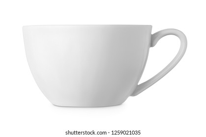 simple white cup isolated with clipping path - Shutterstock ID 1259021035