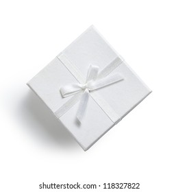 Simple White Gift Box Isolated On White