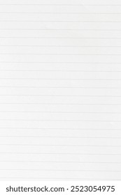 Simple white lined paper background ideal for various design needs. Perfect for notes, templates, or any minimalist project requiring a clean surface.