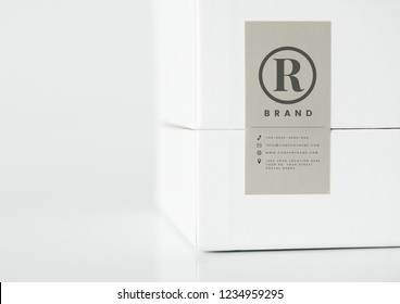 Simple White Packaging Box Mockup