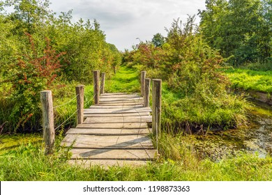 Simple Wooden Bridge Wooden Planks Round Stock Photo 1198873363 ...