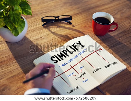 Simplify Brainstorming Planning Vision Arrow