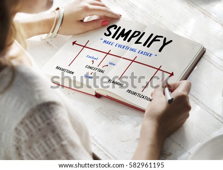 Simplify Brainstorming Planning Vision Arrow