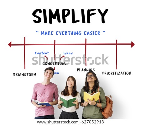 Simplify Brainstorming Planning Vision Arrow