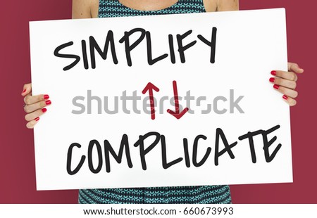 Simplify Complicate Arrow Up Down Word
