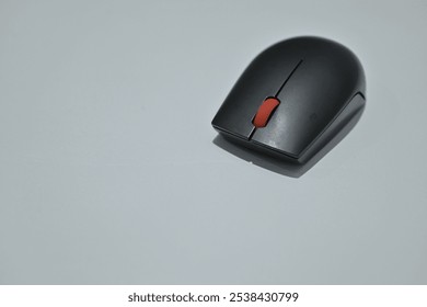 Simply model Wireless black mouse for computer PC Laptop with red scroll track