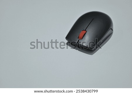 Simply model Wireless black mouse for computer PC Laptop with red scroll track