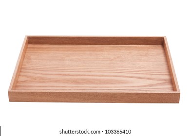 Simply Wood Tray Isolated On White