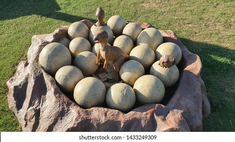 Simulation Of Dinosaur Eggs And Eggs