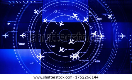 Simulation screen showing various flights for transportation and passengers.