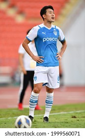 Sin Jin-ho Of FC Pohang Steelers In Action During The AFC Champions League 2021Group G Nagoya Grampus and FC Pohang Steelers at Rajamangala Stadium On June 25,2021 In Bangkok,Thailand.
