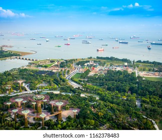 Singapore - 01/16/2016 - View From The Top Of The Supertree Groove At Gardens By The Bay