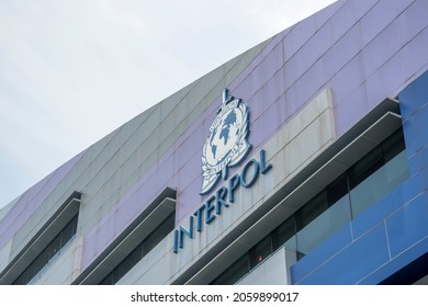 Singapore- 11 Oct, 2021: INTERPOL Global Complex in Singapore. It is a research and development facility of the International Criminal Police Organisation