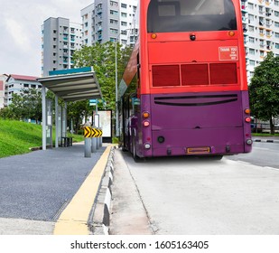 Singapore 1/1/20 Singapore Bus Transport Public Placed In City Singapore 
