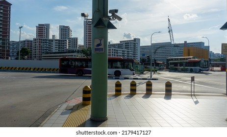 Singapore, 17 July 2022. One Fine Afternoon In Singapore Bus Interchange. 