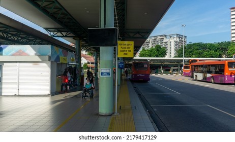 Singapore, 17 July 2022. One Fine Afternoon In Singapore Bus Interchange. 