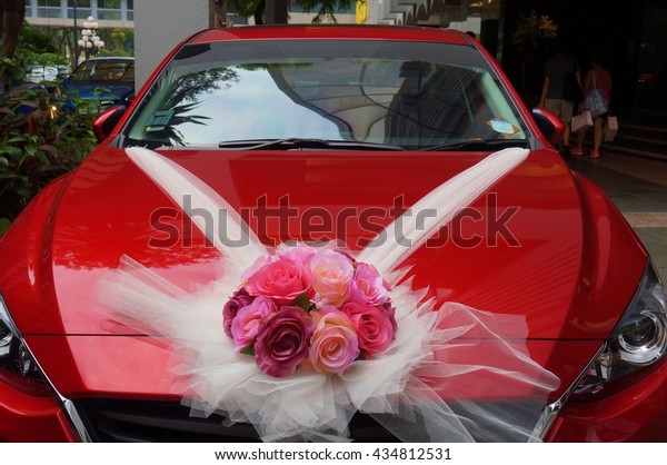 Singapore 20 March 2016 Red Car Royalty Free Stock Image