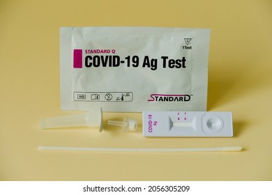 Singapore 2021Oct DIY Antigen Rapid Test ART Kit, Distributed To All Households Via SingPost By Government As Part Of Strategy To Step Up COVID-19 Testing Efforts; Coronavirus Outbreak.