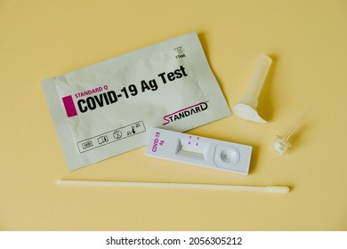 Singapore 2021Oct DIY Antigen Rapid Test ART Kit, Distributed To All Households Via SingPost By Government As Part Of Strategy To Step Up COVID-19 Testing Efforts; Coronavirus Outbreak.