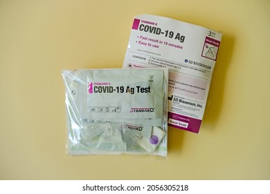 Singapore 2021Oct Two Packets Of DIY Antigen Rapid Test ART Kits, Distributed To All Households Via SingPost By Government As Part Of Strategy To Step Up COVID-19 Testing Efforts; Coronavirus Outbreak