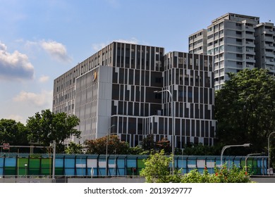 SINGAPORE - 22 JUL 2021: The Ang Mo Kio Polyclinic Is One Of The Six National Healthcare Group Polyclinics. It Provides A Comprehensive Range Of Health Services For The Family In Northern Singapore.