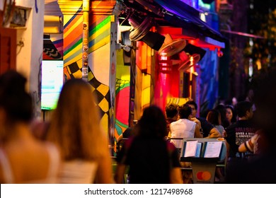 Singapore - 22 October 2018: Arab Street Night View