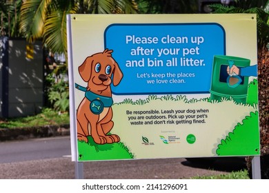 SINGAPORE – 31 MAR 2022: “PICK UP YOUR PET'S WASTE OR RISK A FINE