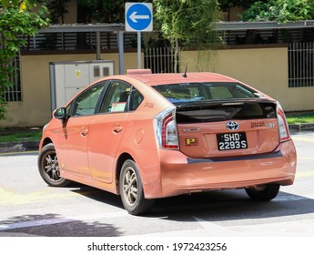 SINGAPORE - 9 MAY 2021. Prime Is Singapore's Smallest Taxi Operator, With A Fleet Of Around 700 Taxis.  It Is One Of 7 Taxi Operators In Singapore, Commanding 2 Per Cent Of The Market Share. 