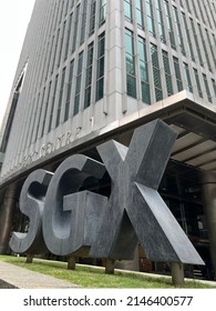 Singapore - Apr 2 2022: Singapore Stock Exchange SGX Building, SGX Centre, A Twin Tower High-rise Complex Located At Shenton Way, Singapore