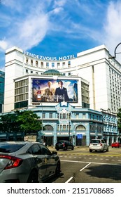 Singapore - Apr 29, 2022 : Rendezvous Hotel At Bras Basah Road, Singapore.