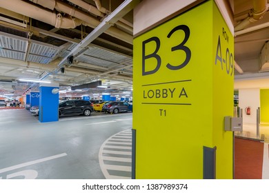 Singapore / Singapore - April 17 2019 : Jewel Changi Airport Carpark