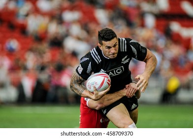 SINGAPORE - APRIL 17,2016 : Sonny Bill Williams In Action At HSBC World Rugby Sevens Series Singapore.