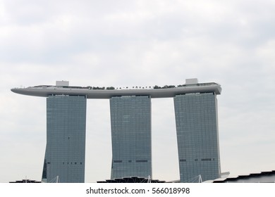 Singapore - August 10 2013 : Marina Bay Sands Close Up