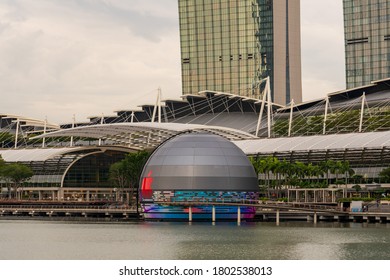 Singapore - August 2020: Apple's Marina Bay Sands Retail Store Before Open At Daytime. 