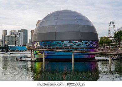 Singapore - August 2020: Apple's Marina Bay Sands Retail Store Before Open At Daytime. 