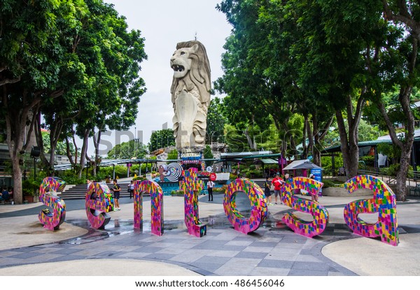 Singapore August 302016 Sentosa Merlion Sentosa Stock Photo (Edit Now ...