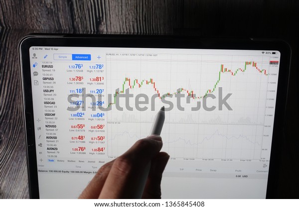 Singapore Circa April 2019 Trading Forex Stock Photo Edit Now - 