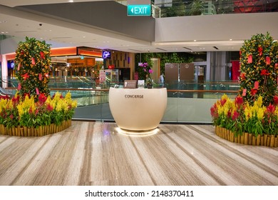 SINGAPORE - CIRCA JANUARY, 2020: Concierge Counter As Seen In Singapore Changi International Airport.